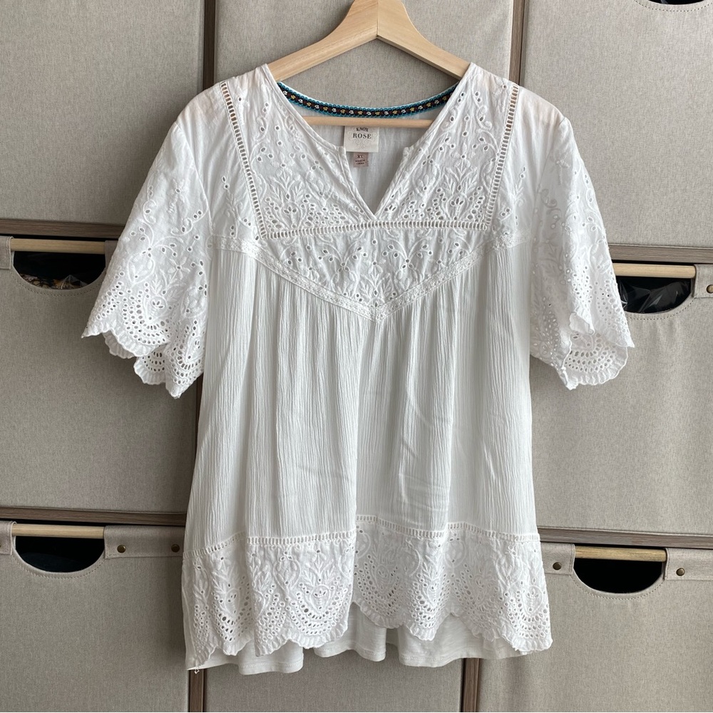Knox Rose White Lace Blouse